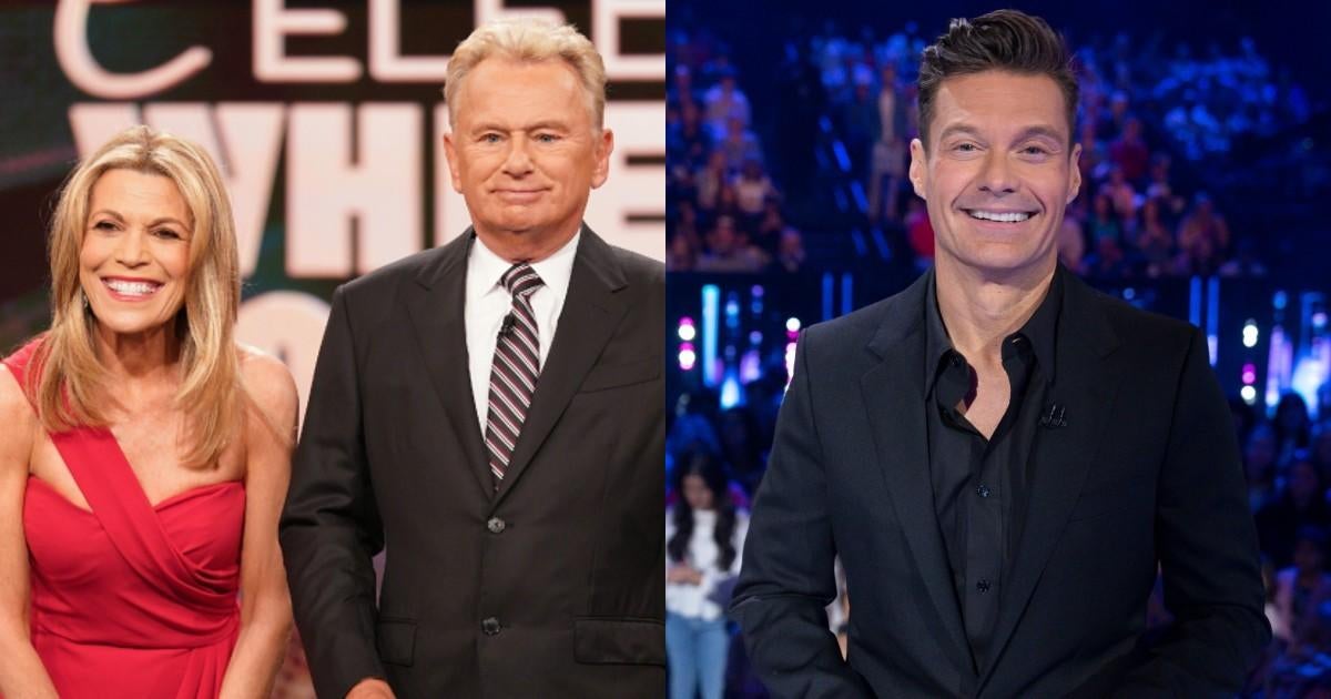  wheel of fortune stars vanna white and pat sajak welcome ryan