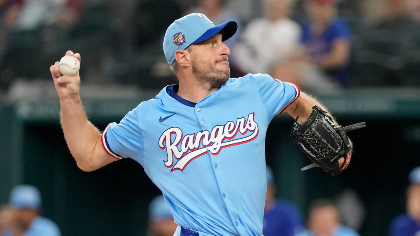Max Scherzer loses no-hitter in fifth inning: Rangers ace dominates in season debut vs. Royals