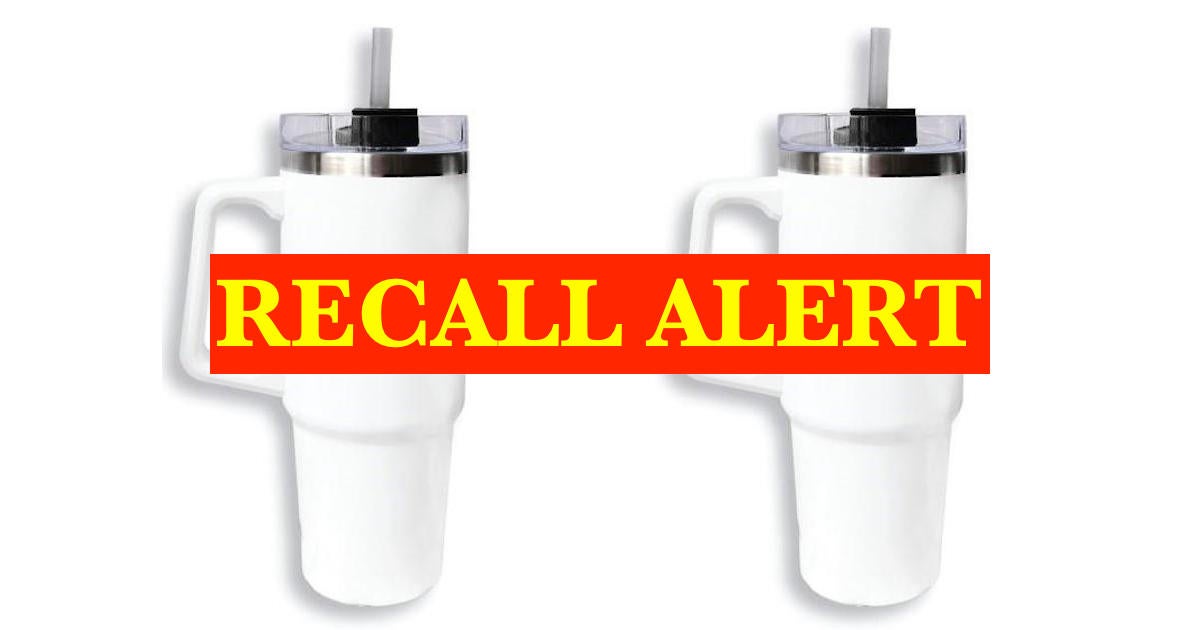 Tumbler Cup Recalled 'Over Chemical and Ingestion Hazards' Details on
