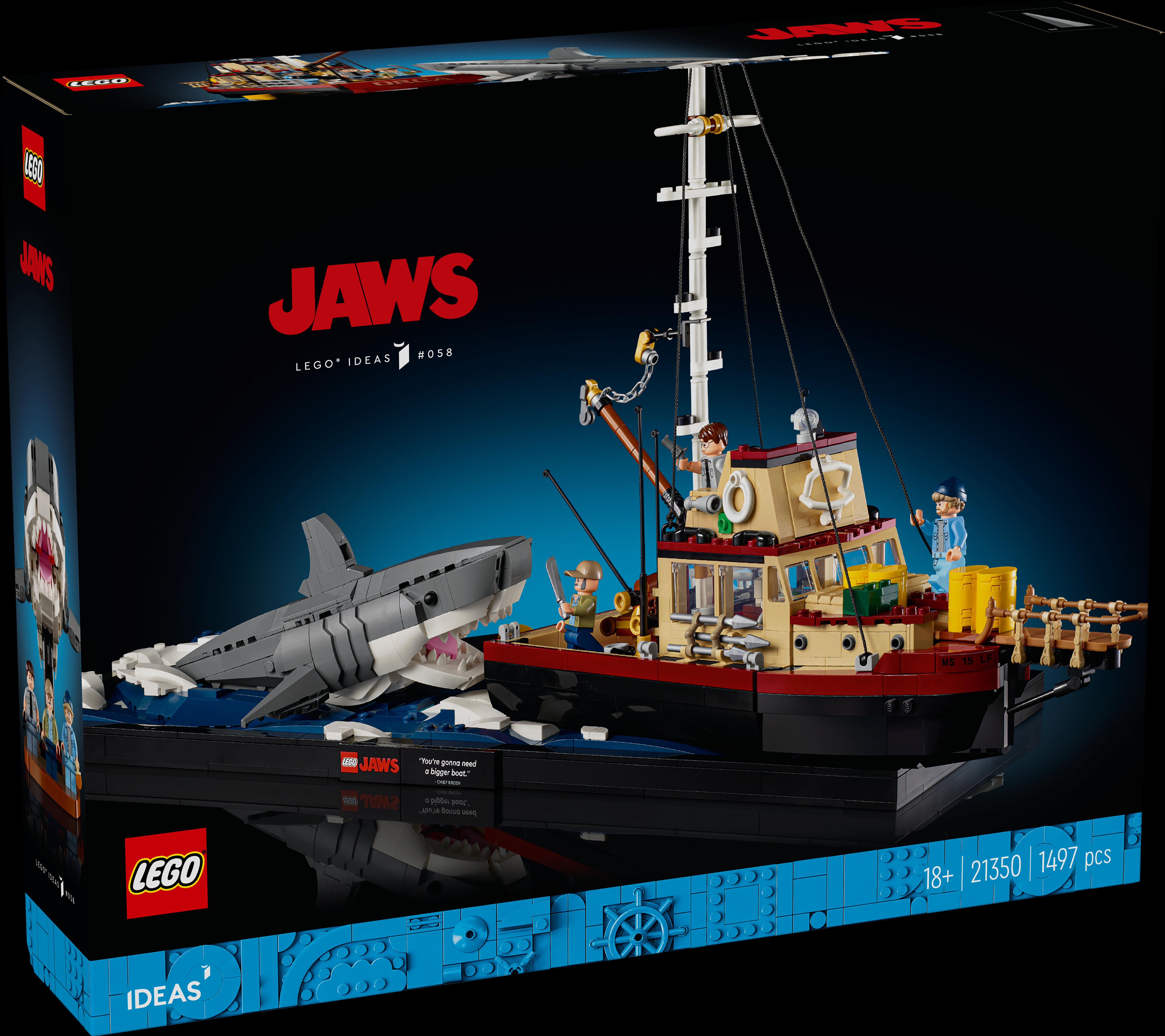 Представлен набор LEGO Ideas Jaws, который поступит в продажу в августе