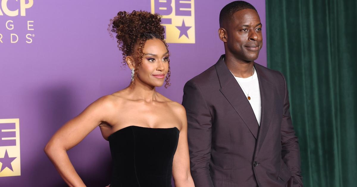 Ryan Michelle Bathe and Sterling K. Brown at the 55th NAACP Image Awards - Pressroom