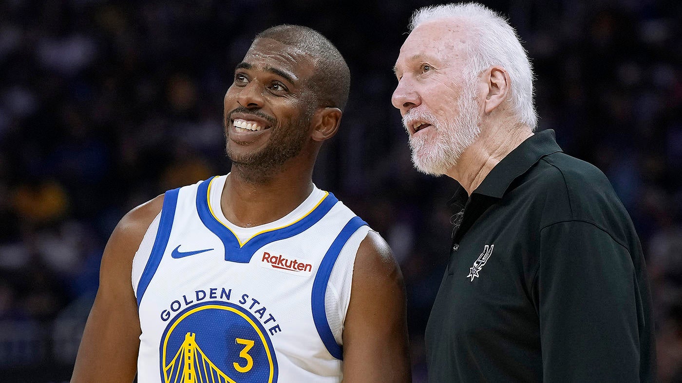 
                        Spurs' Chris Paul 'didn't need a sales pitch' to join up with Victor Wembanyama and Gregg Popovich
                    