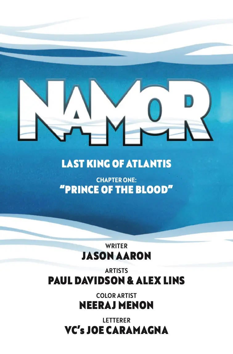 Marvel Previews New Namor Series