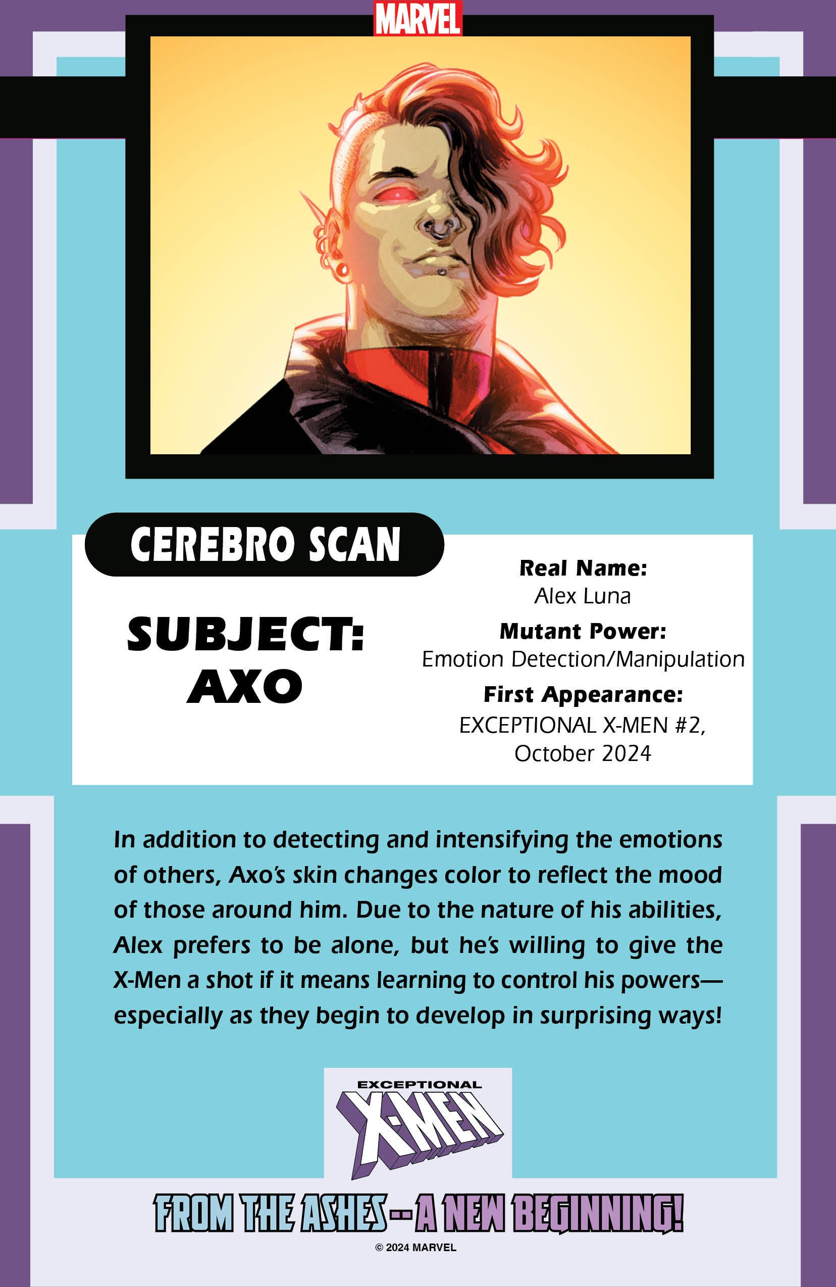 Exceptional X-Men Reveals Character Descriptions for New Mutants Axo ...