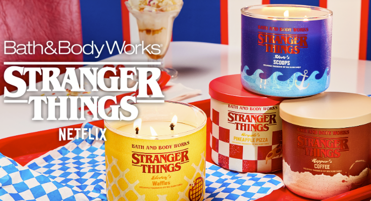 Stranger Things начинают сотрудничество с Bath & Body Works для свечей с тремя фитилями