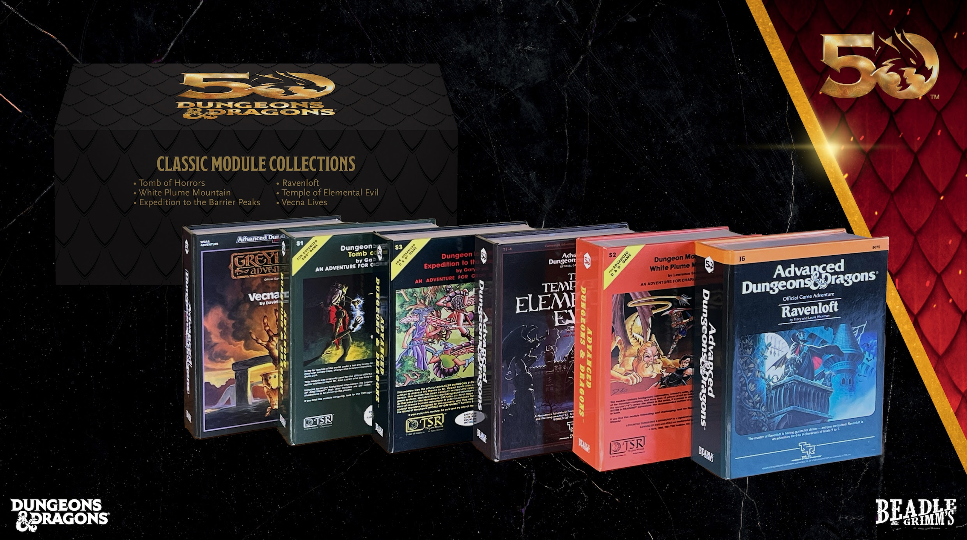 Beadle & Grimm's Has Six Dungeons & Dragons Classic Module Dice Sets On The Way