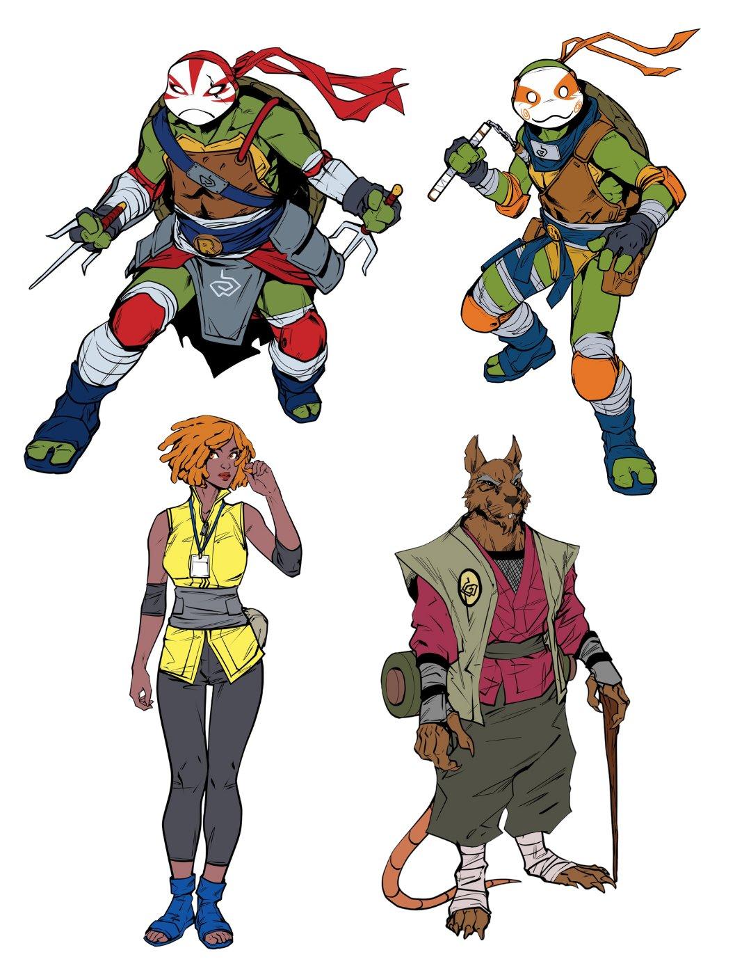 Teenage Mutant Ninja Turtles x Naruto демонстрируют дизайн персонажей