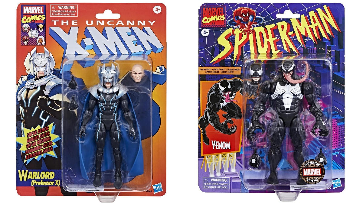 Marvel Legends Retro Venom and Warlord Professor X Figures Drop On July 25th