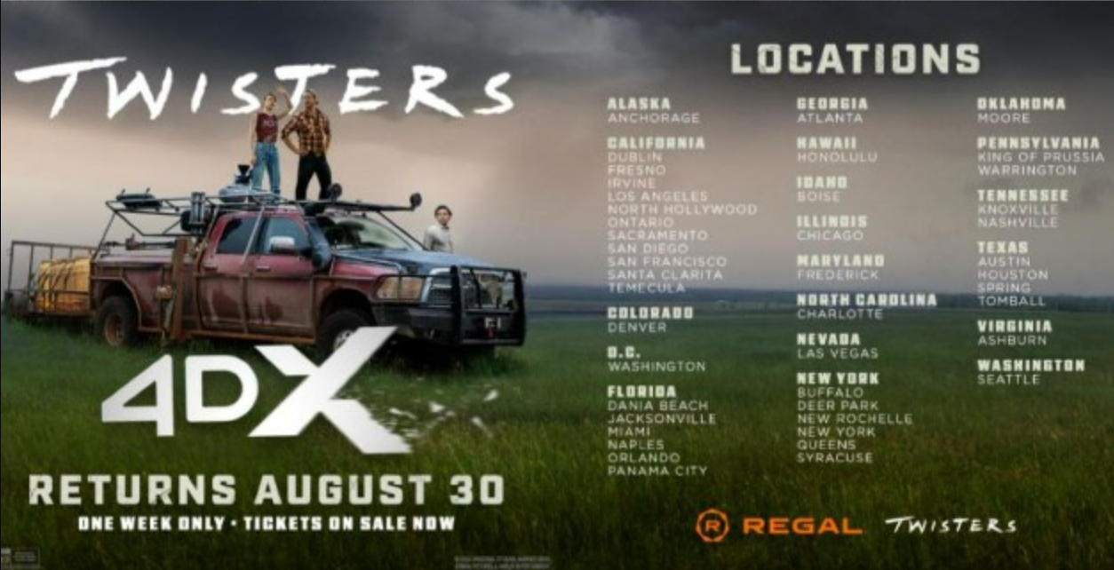 Twisters возвращается в 4DX с Twister