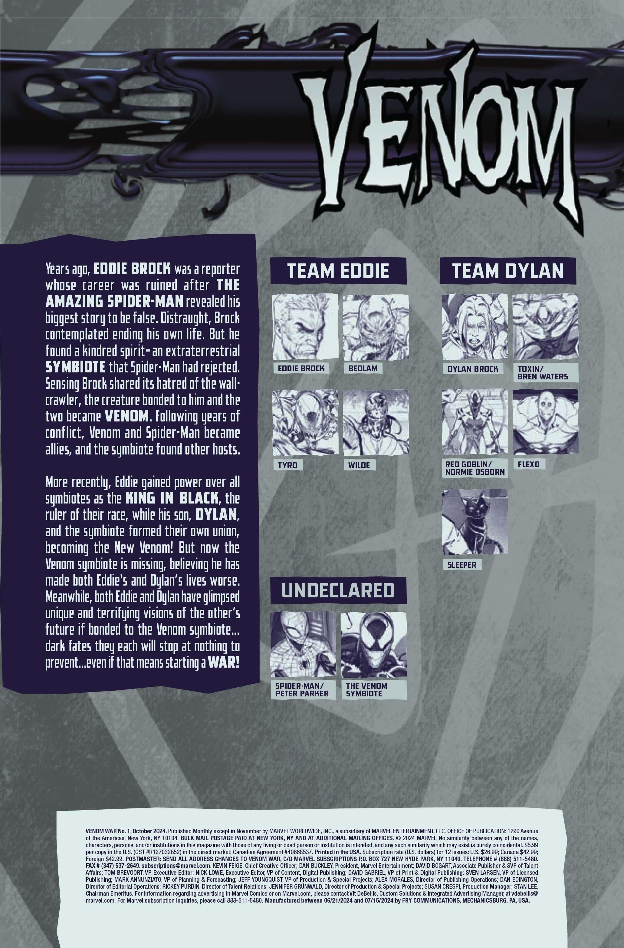 Marvel's Venom War Preview Released