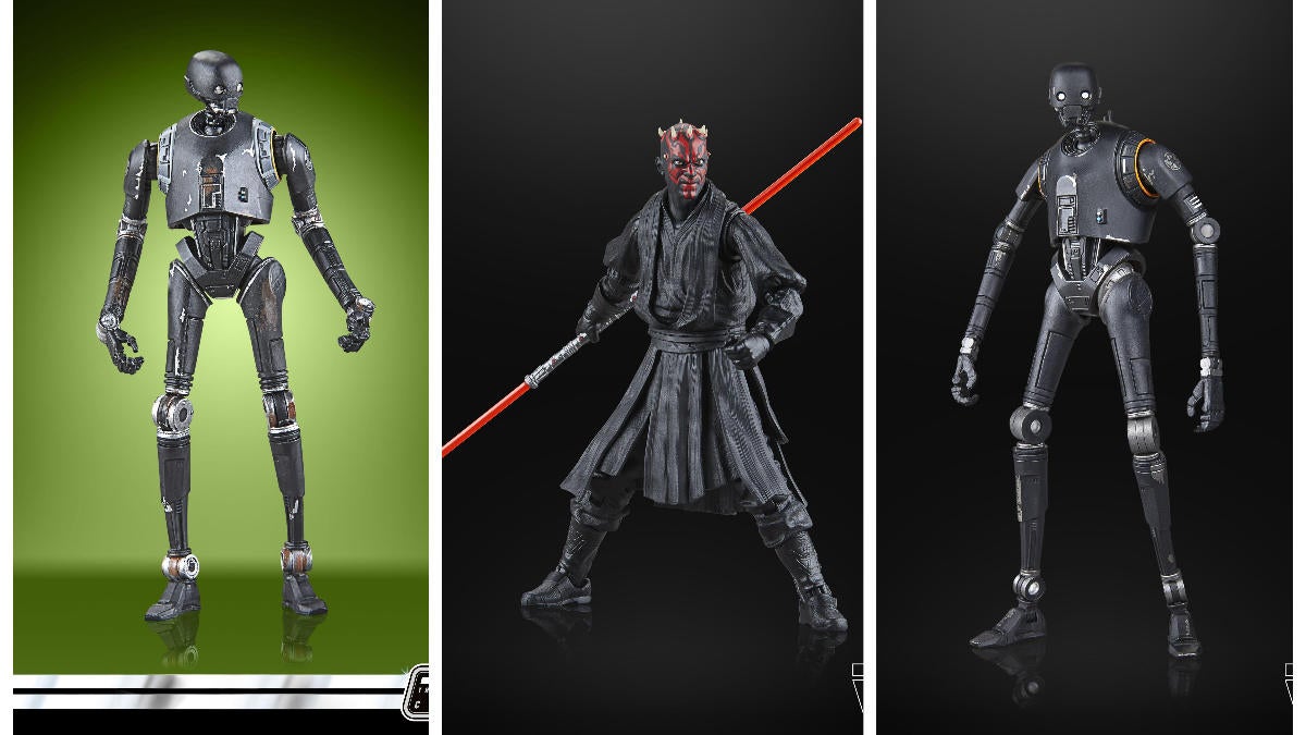 New Star Wars Black Series Darth Maul and Andor K-2SO Figures Drop August 13th