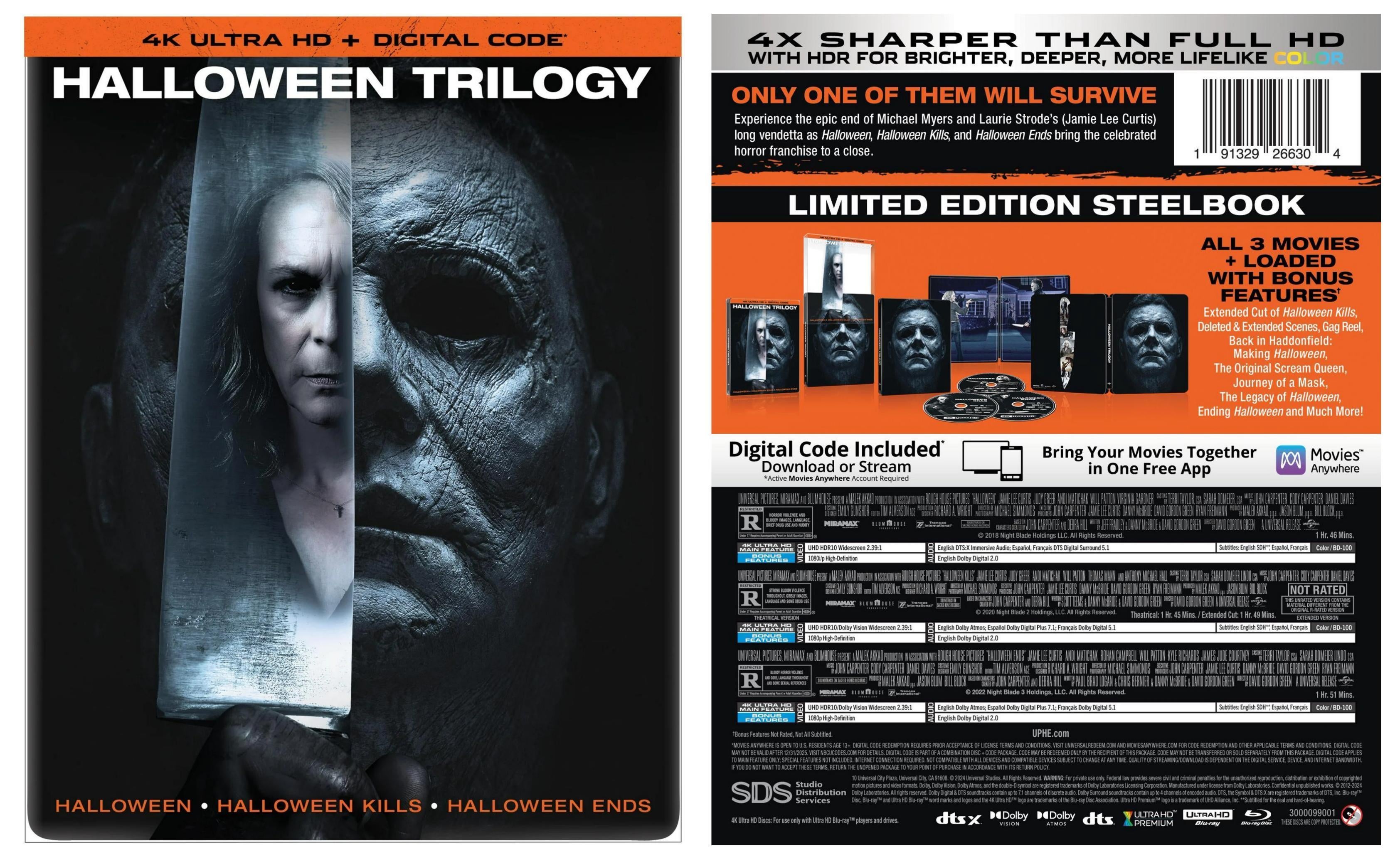 Хэллоуинская трилогия Blumhouse получит новый эксклюзивный 4K Blu-ray Steelbook