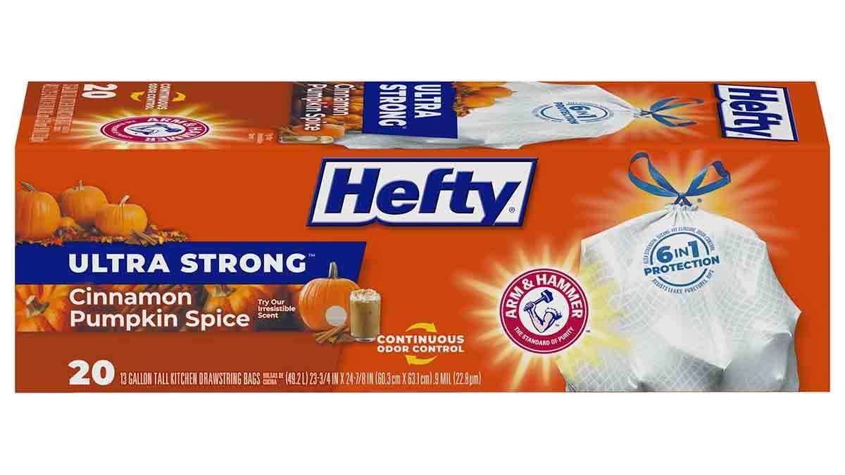 Мешки для мусора Hefty's с тыквенными специями вернулись