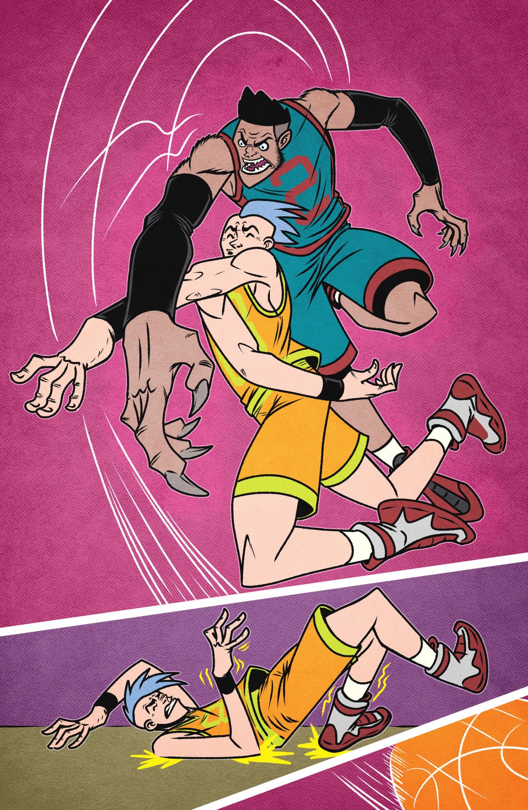 Maverick Reveals First Look Preview of Werewolf Meets Basketball Graphic Novel Block'D (Exclusive)