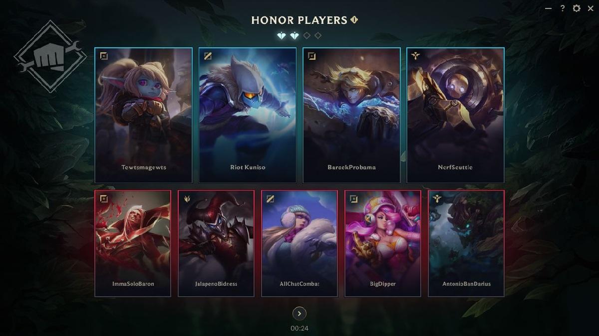 League of Legends Will Finally Let Players Honor Opponents Again