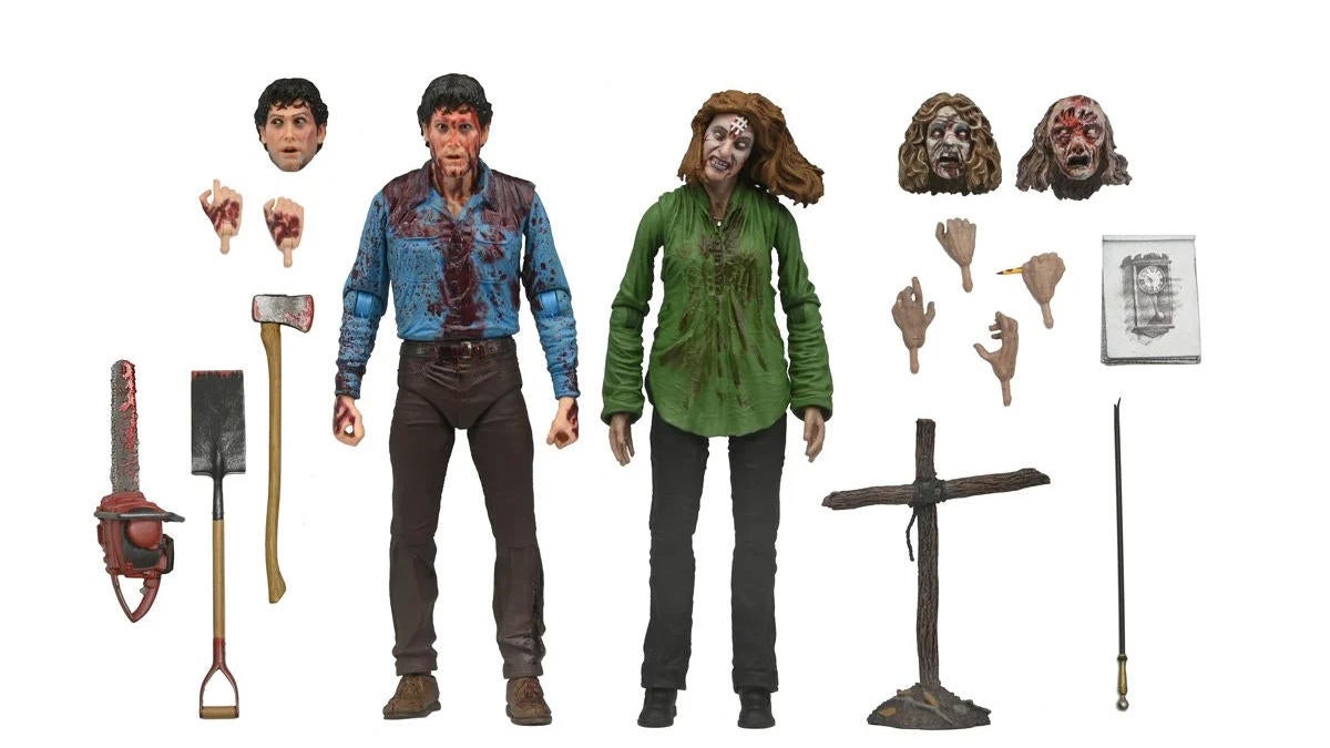 Evil Dead NECA 2-Pack Includes Bloody Ash and Deadite Cheryl Figures