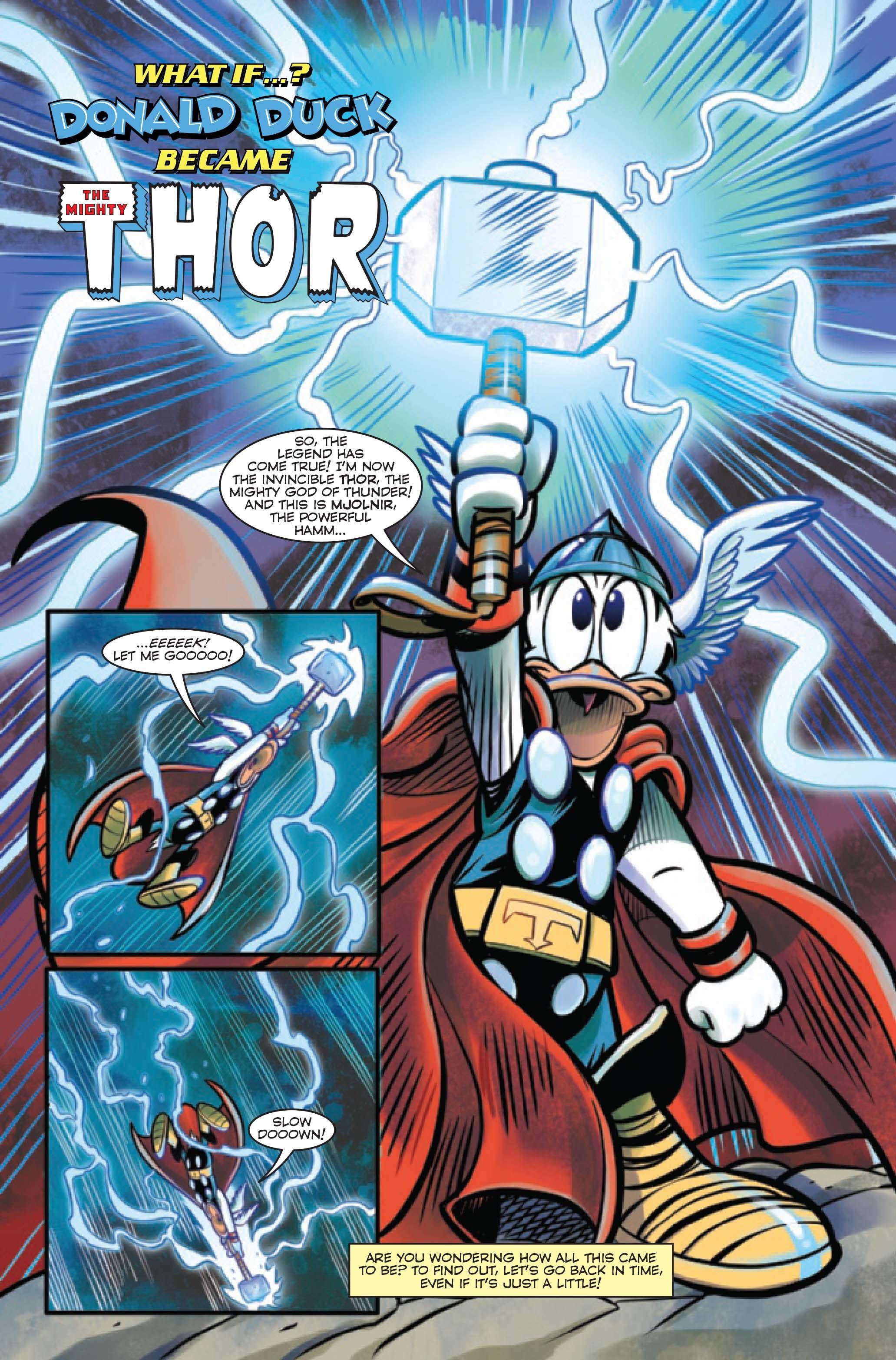 Donald Duck Is Worthy of Thor's Hammer In New Marvel Preview