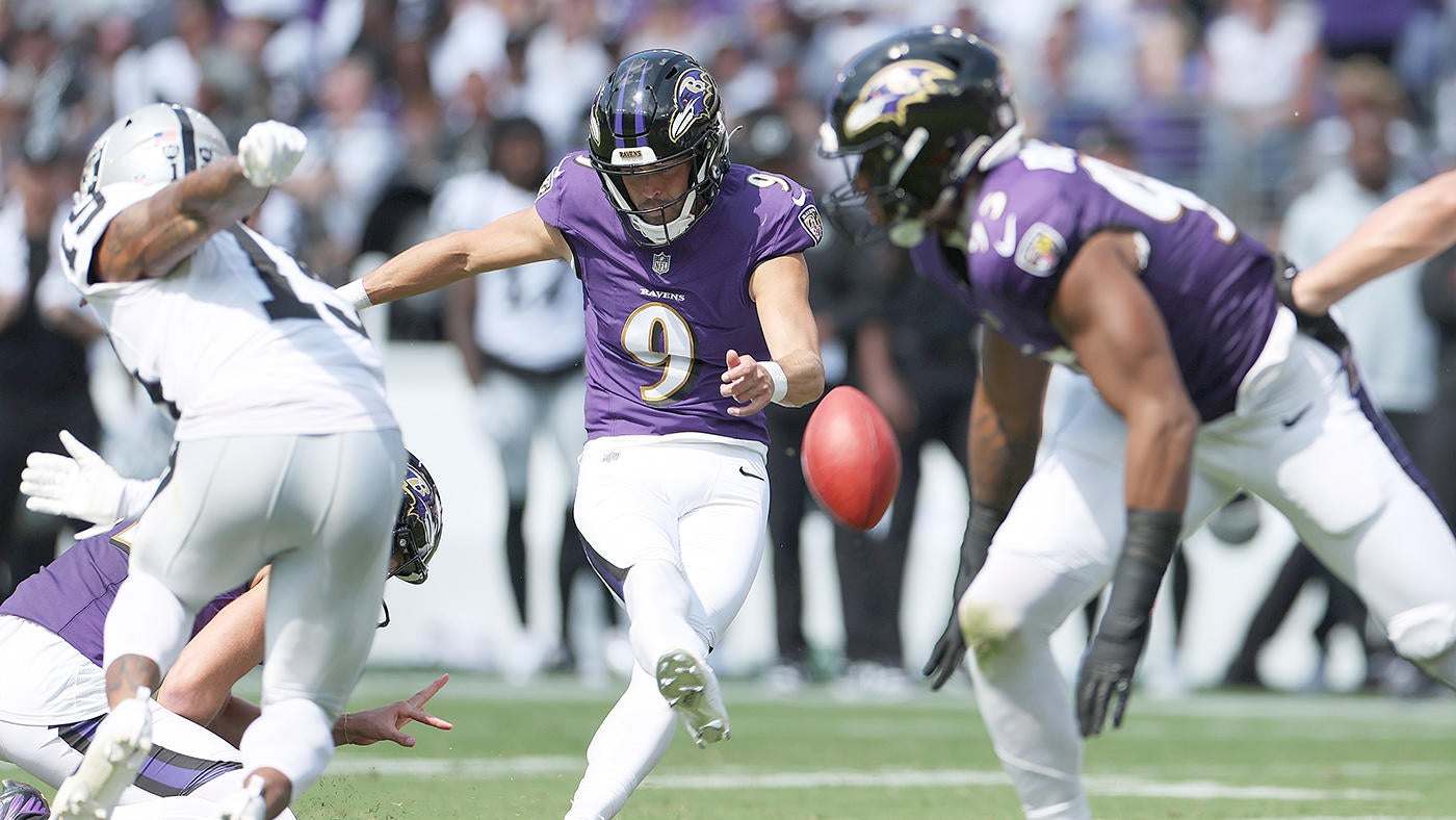 Ravens' Justin Tucker misses long FG vs. Raiders as troubling trend continues for NFL's most accurate kicker