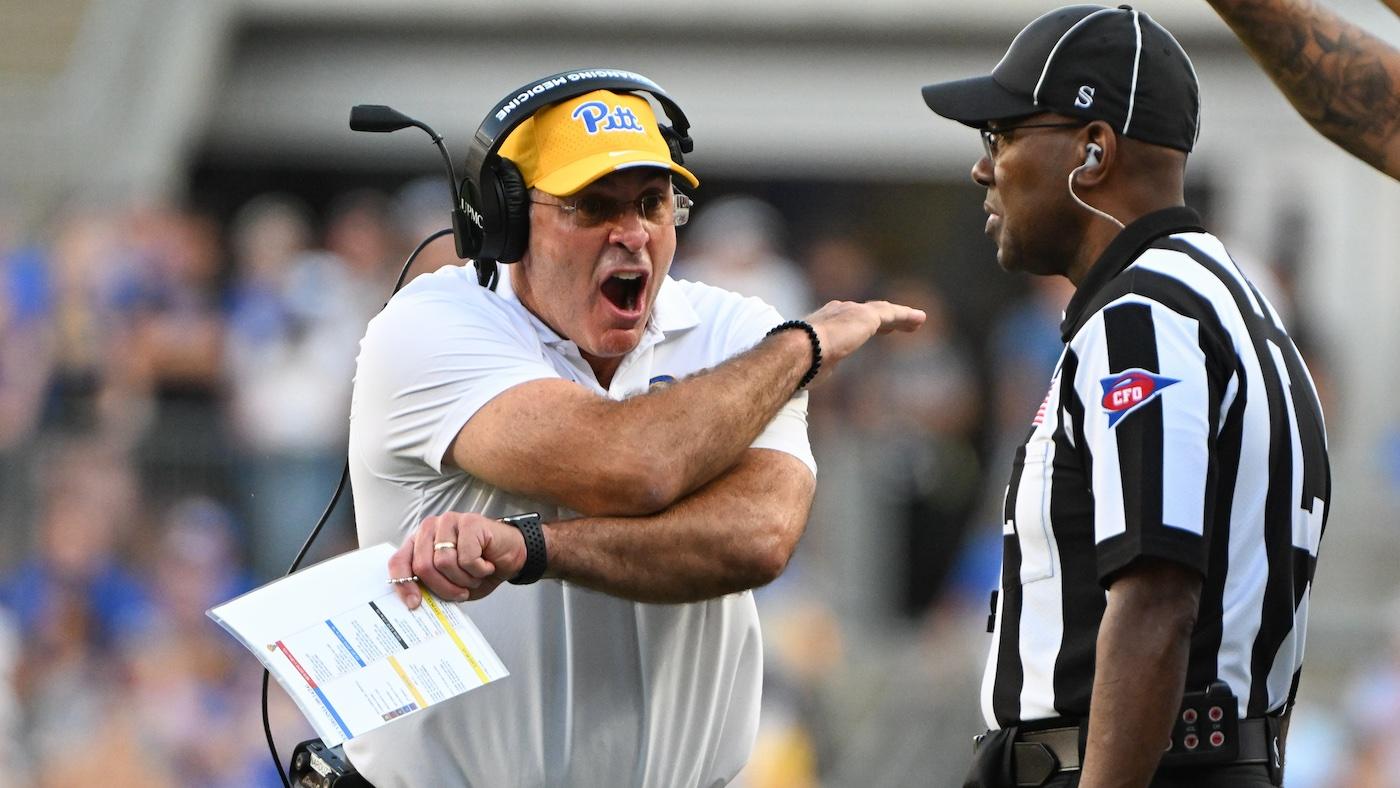 Pittsburgh coach Pat Narduzzi fined, reprimanded by ACC for criticizing officials after win vs. West Virginia