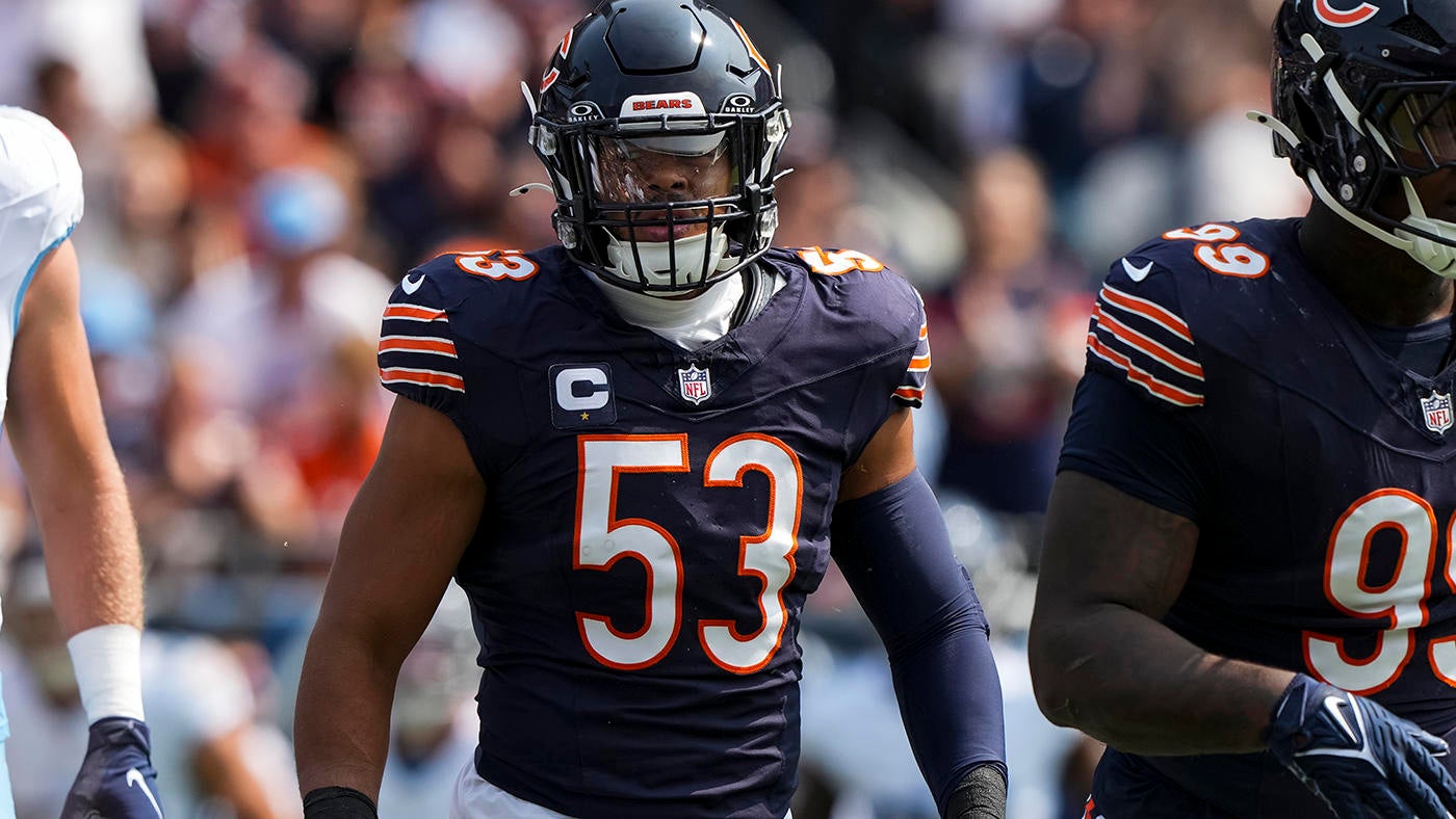 Bears' T.J. Edwards fined $16,883 for hip-drop tackle that injured Texans RB Joe Mixon