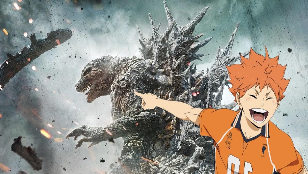 Вышел официальный кроссовер Haikyu x Godzilla