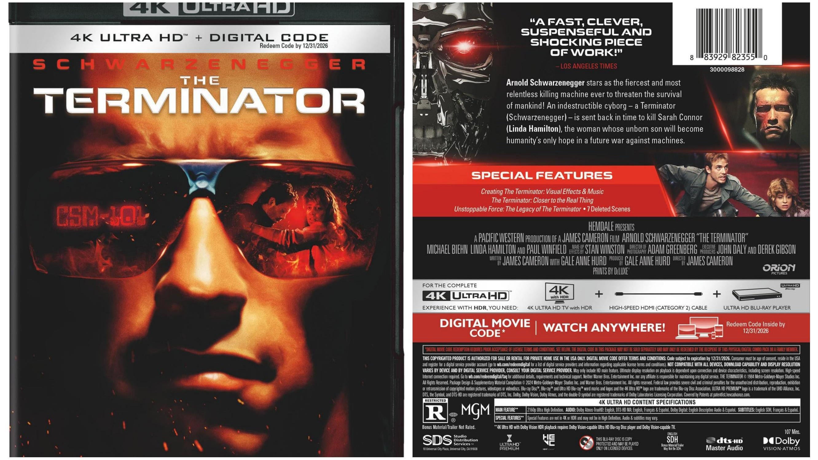 The Terminator 40th Anniversary 4K Blu-ray Cover, Release Date Revealed