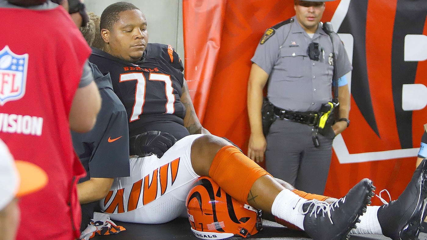 Bengals lose OT Trent Brown for 2024 season as veteran suffered torn patellar tendon on 'MNF,' per report