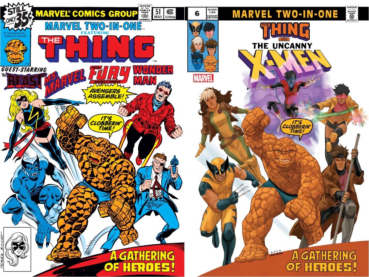 The Thing Clobbers the Marvel Universe on New Variant Covers