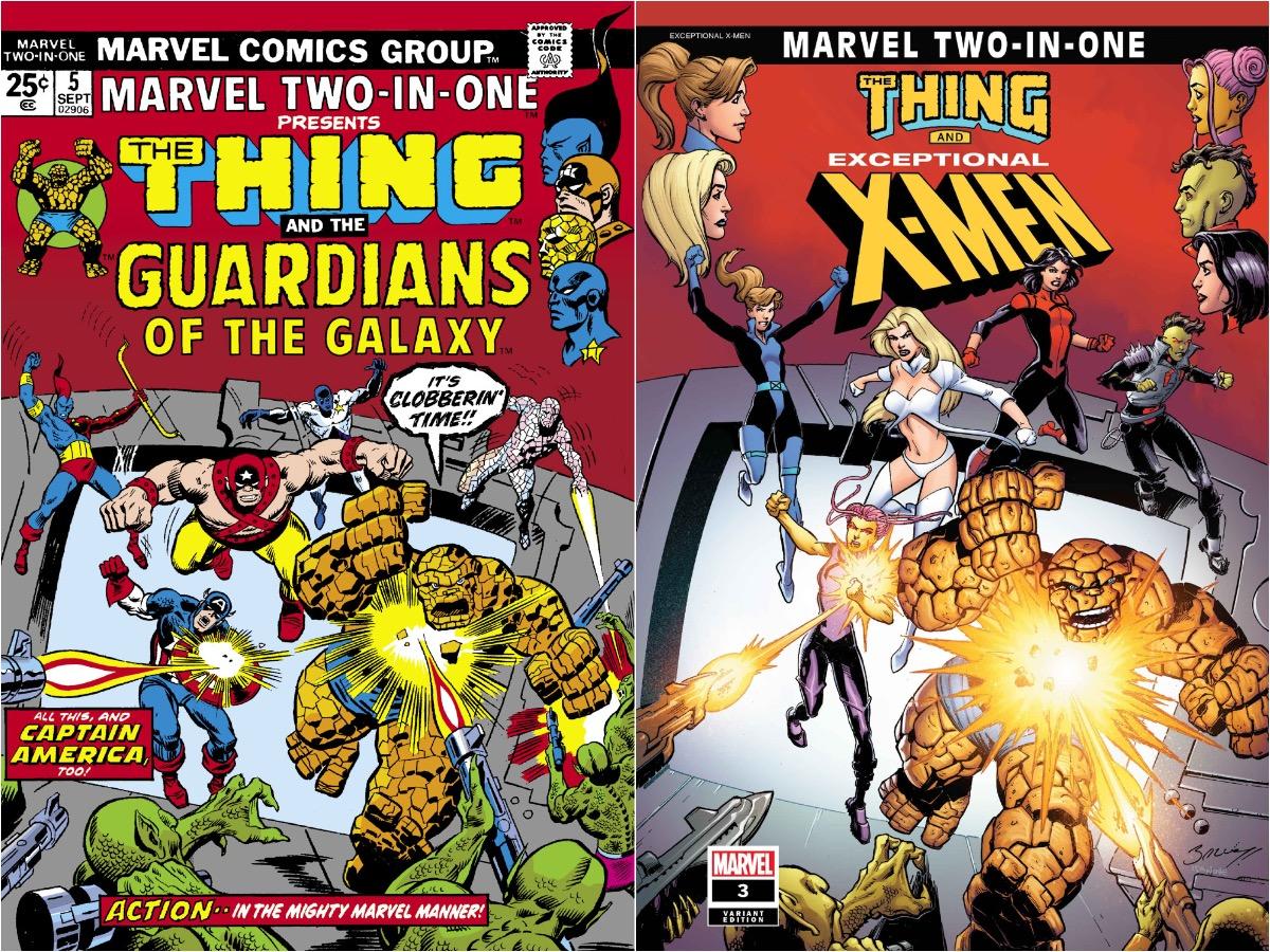 The Thing Clobbers the Marvel Universe on New Variant Covers