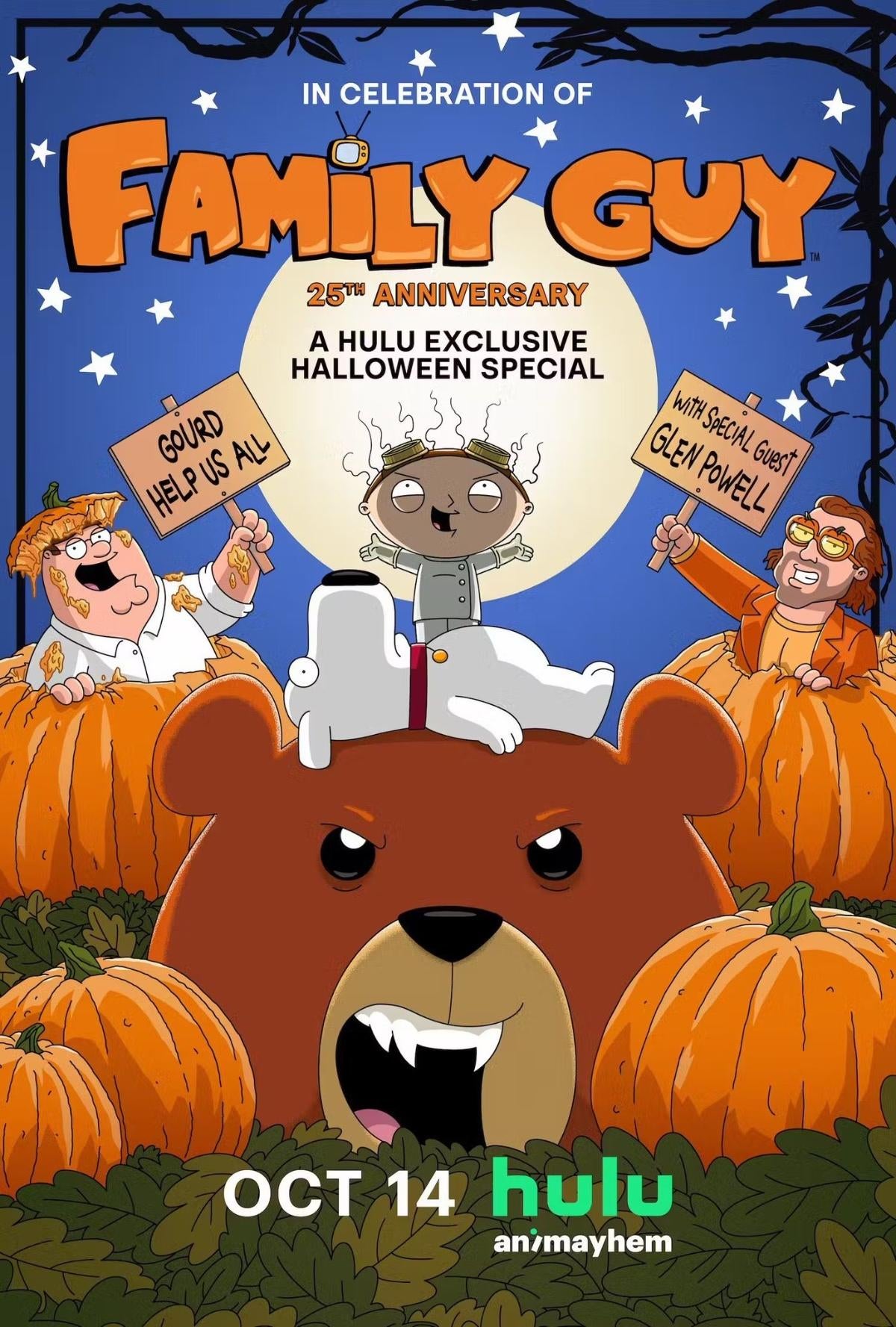 Family Guy Shares First Look at New Halloween Special, Starring Glen Powell