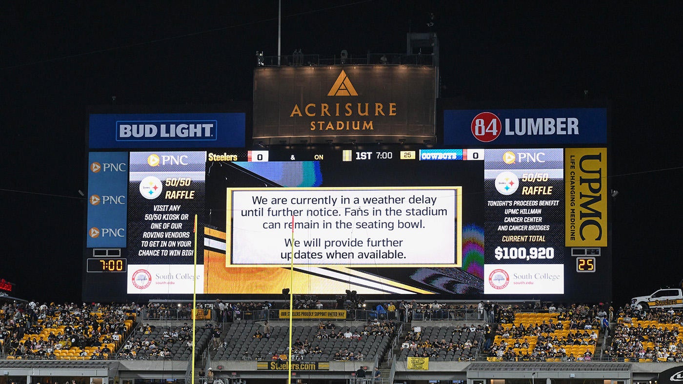 Cowboys vs. Steelers weather delay: Kickoff for 'Sunday Night Football' matchup in Pittsburgh pushed back