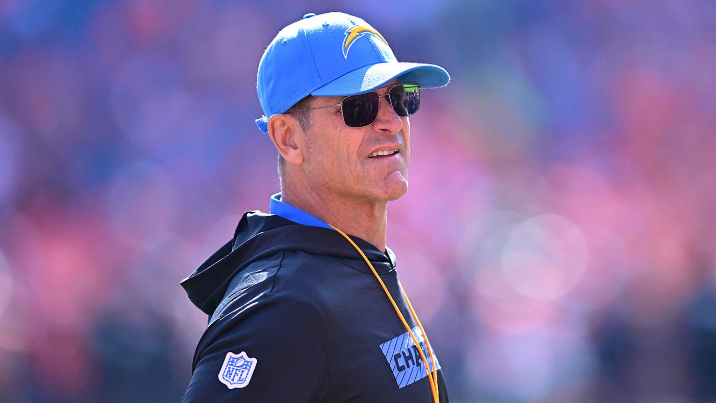 Jim Harbaugh heart issue forces Chargers to briefly use interim coach in Week 6 game vs. Broncos