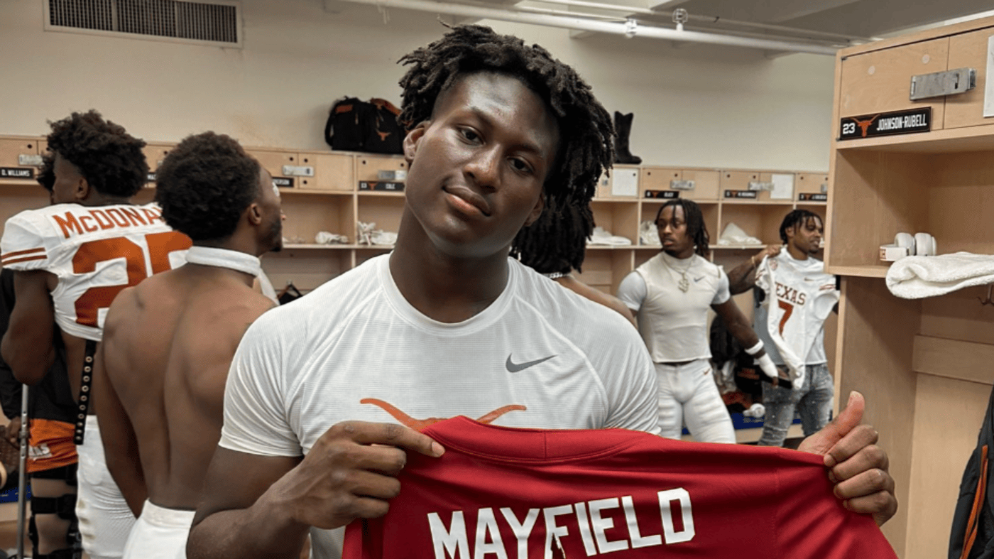 Texas' Anthony Hill Jr. explains why Longhorns planted flag on Baker Mayfield jersey after win over Oklahoma