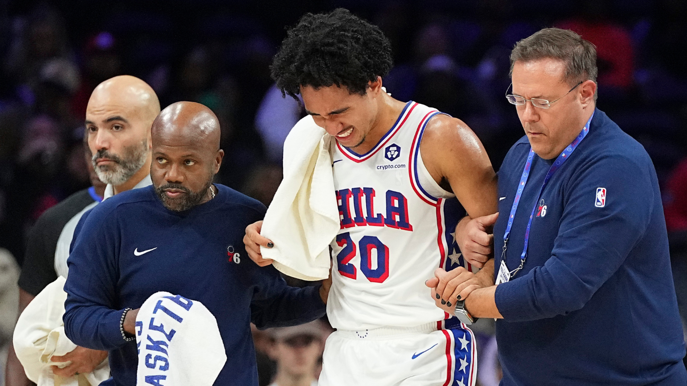 76ers rookie Jared McCain taken to hospital after having trouble breathing following scary fall