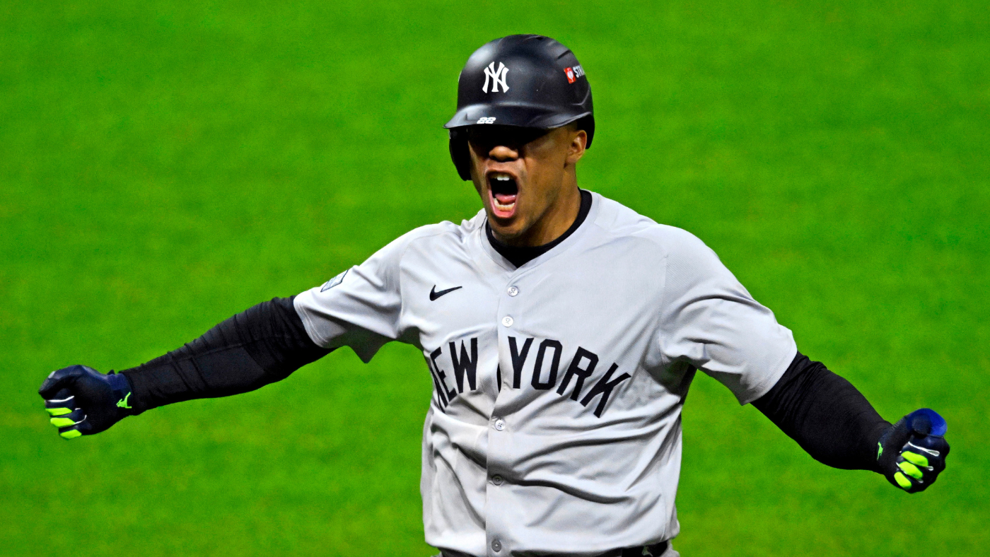 Kepahlawanan ALCS Juan Soto menempatkannya dalam sejarah home run playoff Yankees bersama manajer Aaron Boone