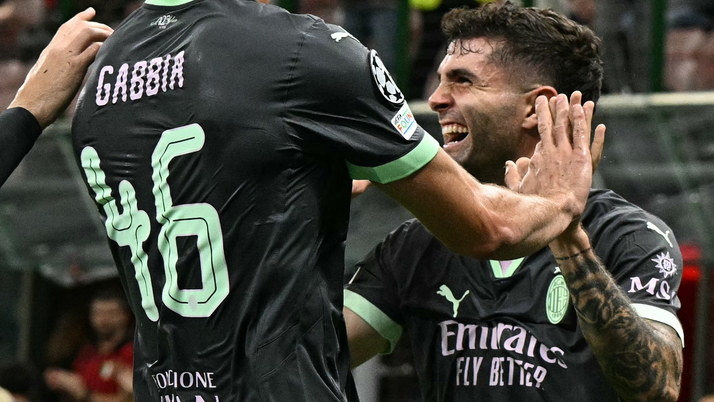 AC Milan's Christian Pulisic scores Champions League goal on direct corner kick; Rafa Leao struggles continue