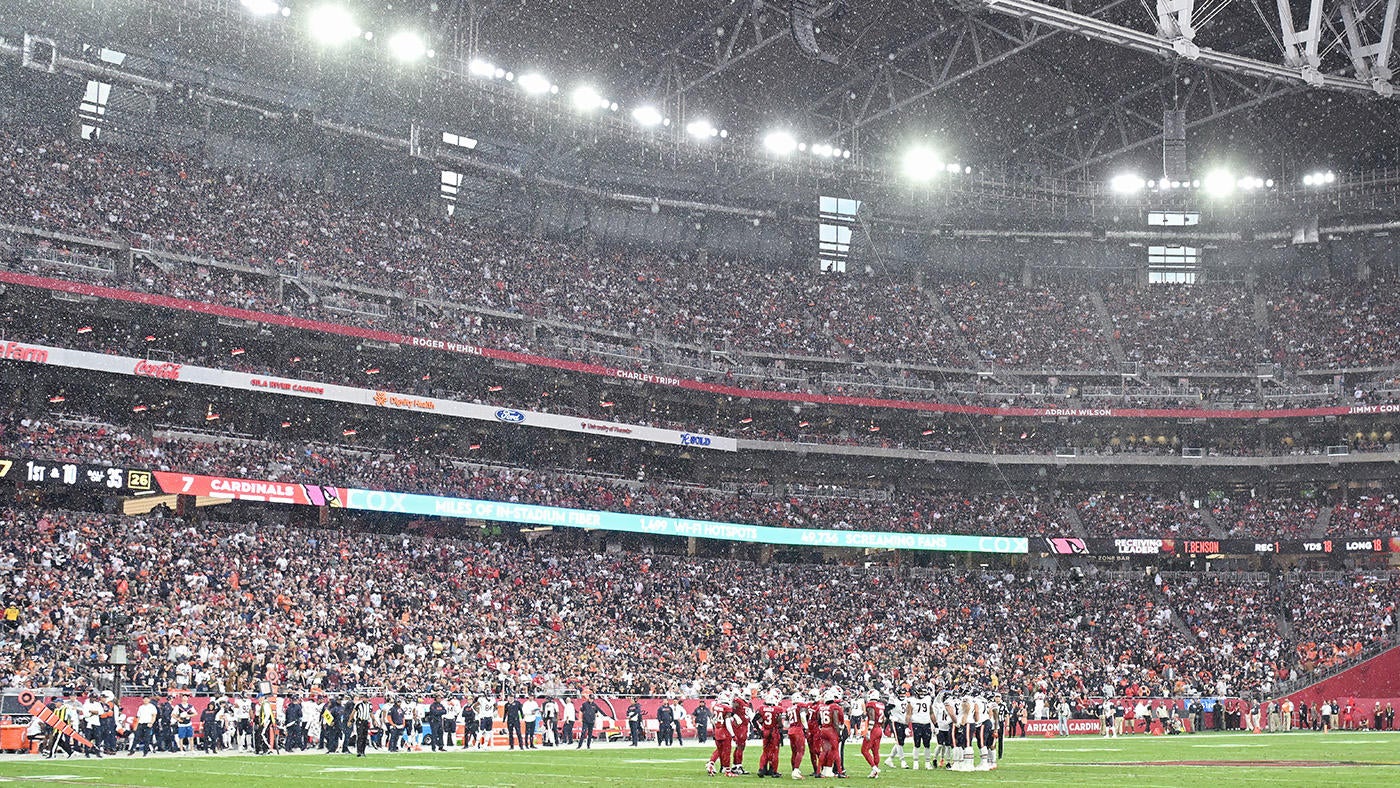 Cardinals forced to close stadium roof after rain, hail hit Arizona during Week 9 vs. Bears