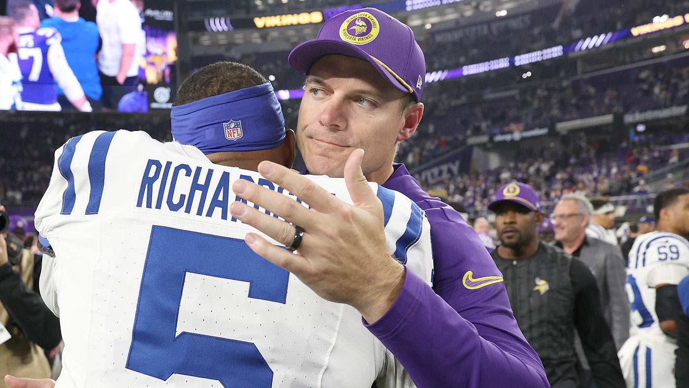 Vikings' Kevin O'Connell reassures Colts' Anthony Richardson after benching: 'Good things will happen for you'