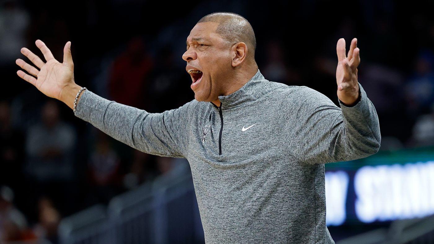 Bucks' Doc Rivers blasts refs for crucial 'phantom foul' against LaMelo Ball in controversial loss to Hornets