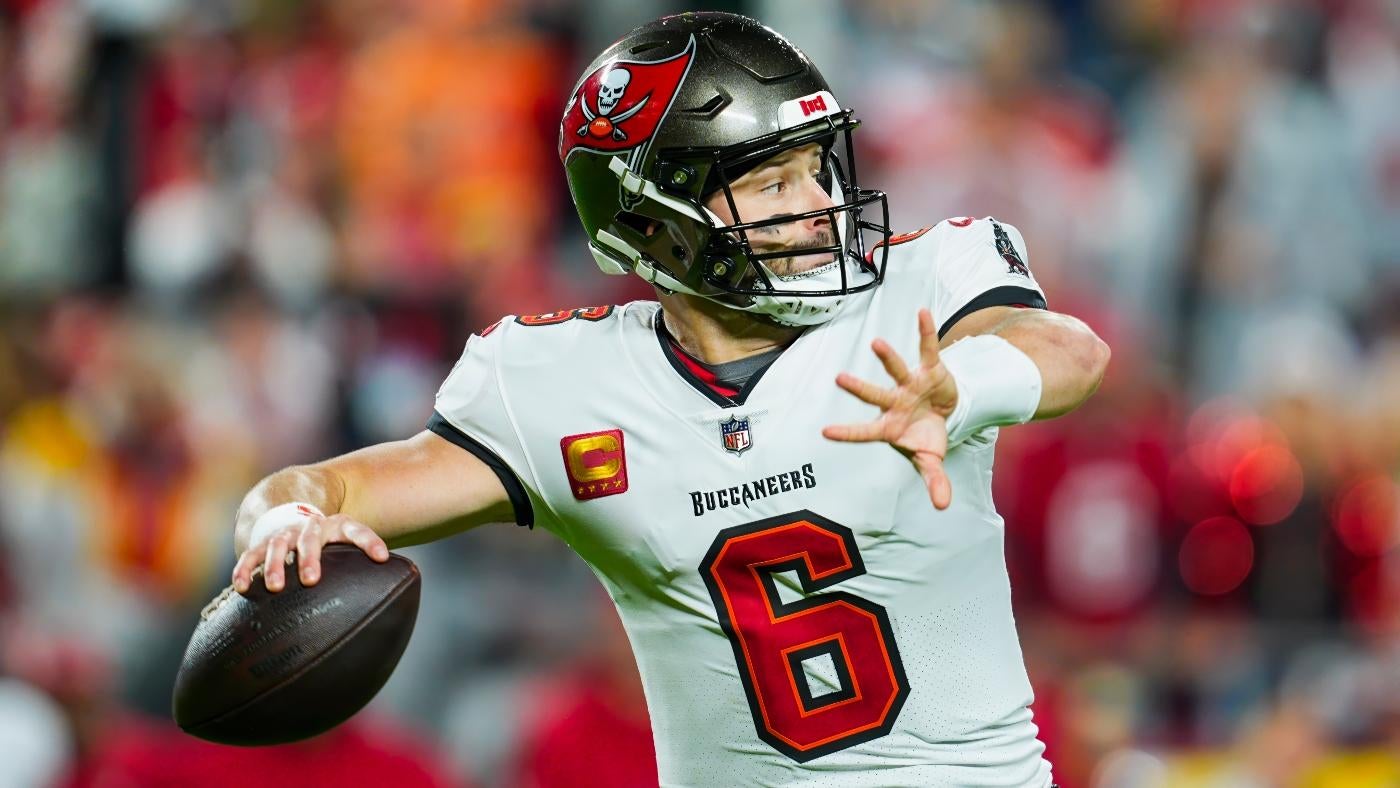 NFL player props, QB, RB, WR betting picks, Week 12, 2024 AI prop predictions, odds: Mayfield over 1.5 TDs