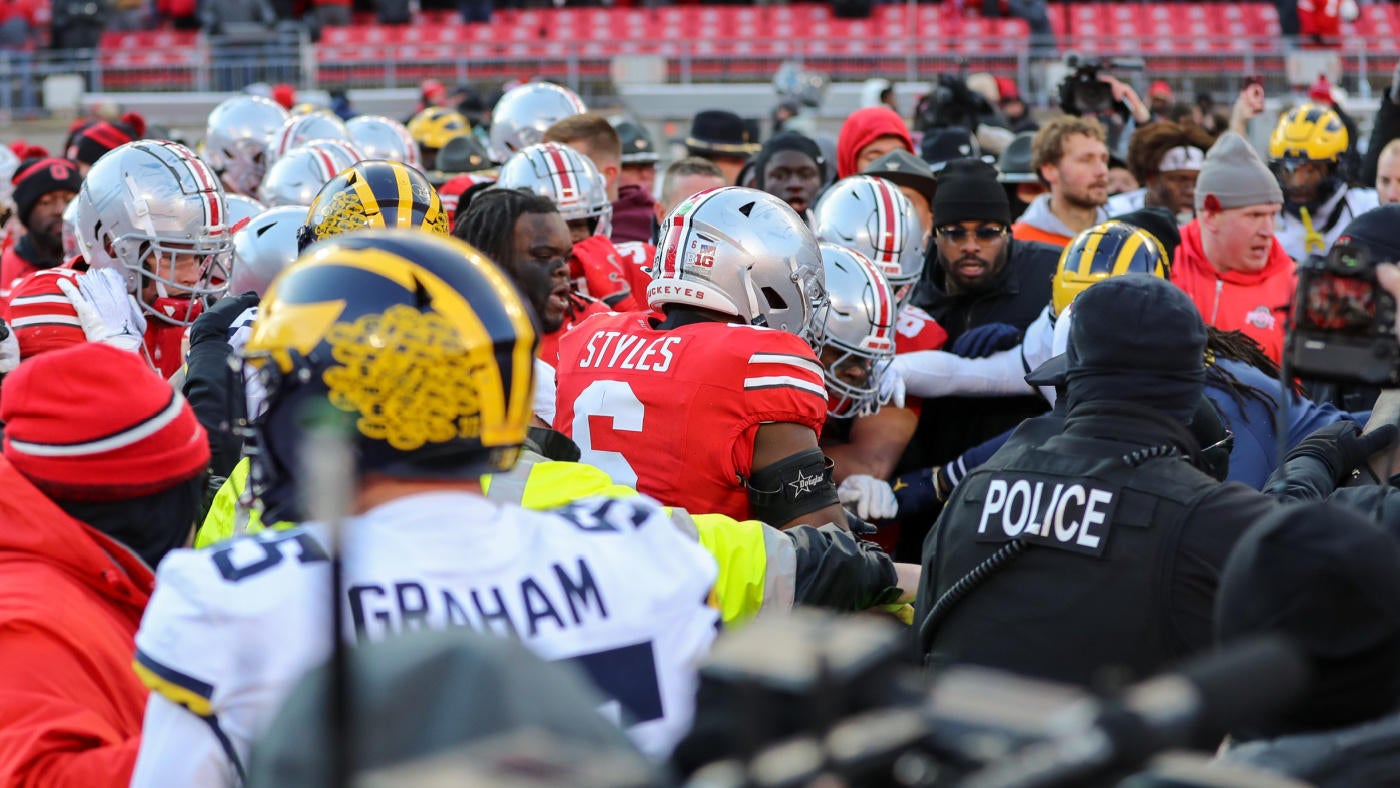 Planted flags and pepper spray: Ohio State talks big but folds again vs. Michigan in embarrassing scene