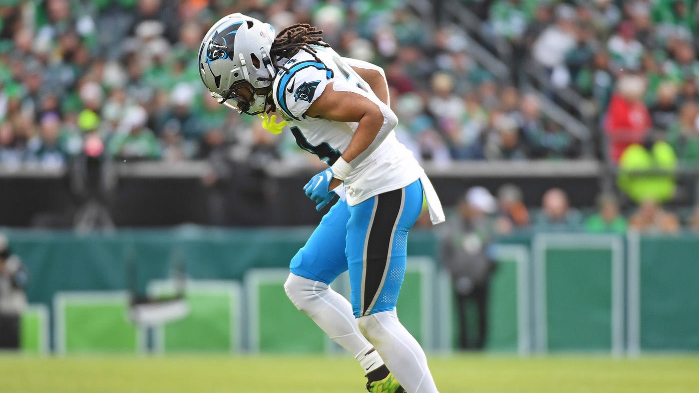 Panthers RB Jonathon Brooks suffers non-contact injury to surgically repaired knee vs. Eagles, ruled out