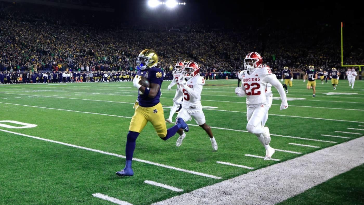 WATCH: Notre Dame explodes out of CFP gates with incredible 98-yard TD by Jeremiyah Love vs. Indiana