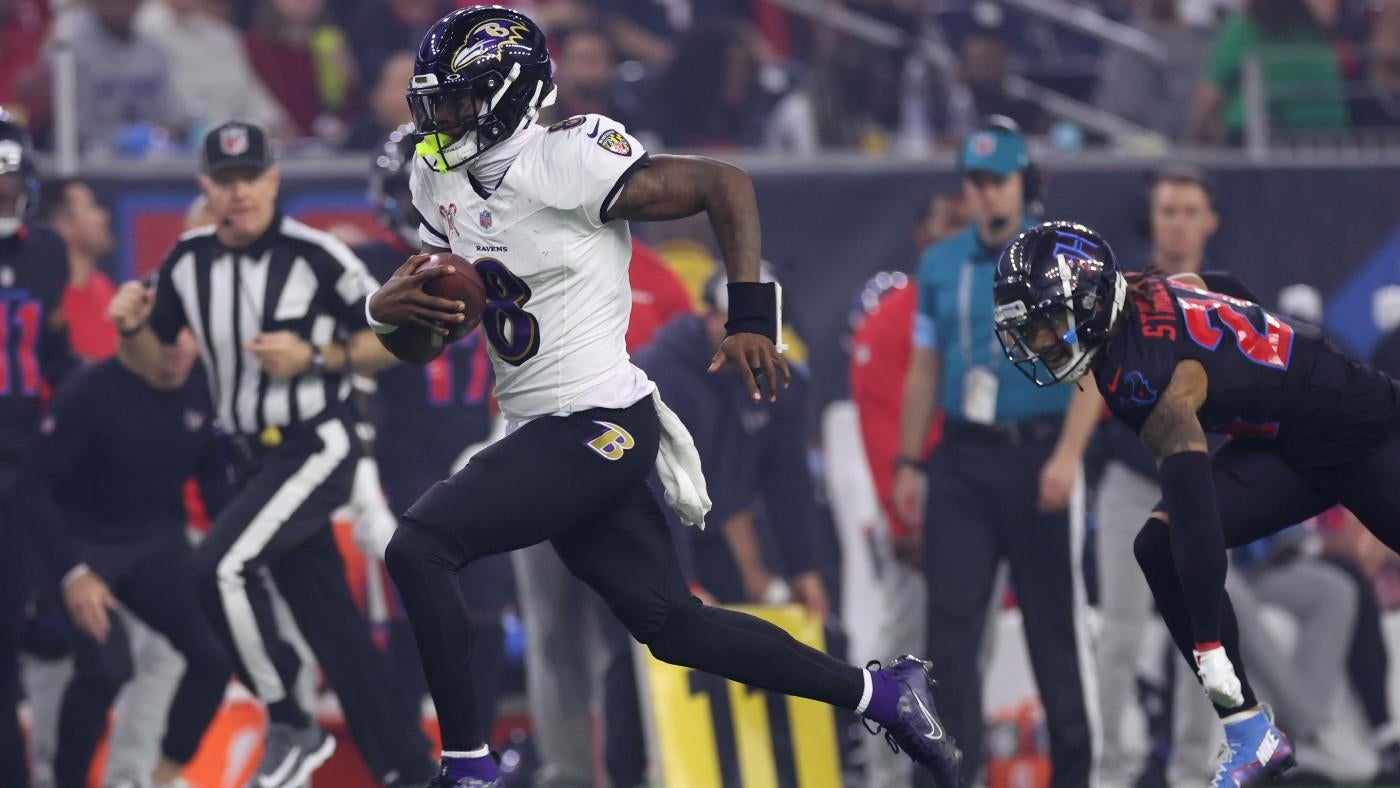 Ravens' Lamar Jackson passes Michael Vick as most accomplished rushing QB in NFL history vs. Texans