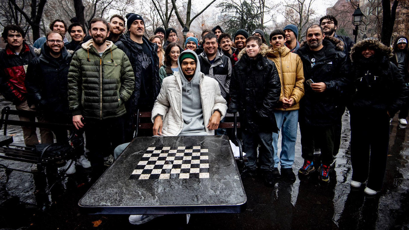 LOOK: San Antonio Spurs star Victor Wembanyama pulls up to Washington Square Park in New York to play chess