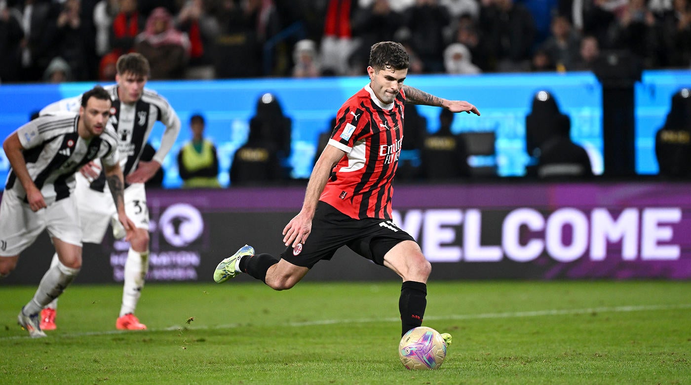 USMNT star Christian Pulisic scores vs. Juventus, helps secure Milan Derby showdown in Italian Supercup final