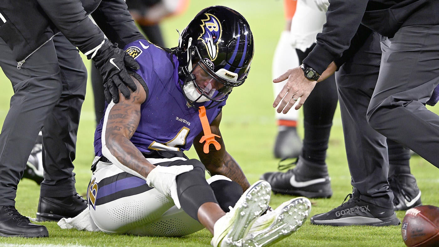 Zay Flowers injury update: Ravens WR downgraded to out after hurting knee in Week 18 vs. Browns