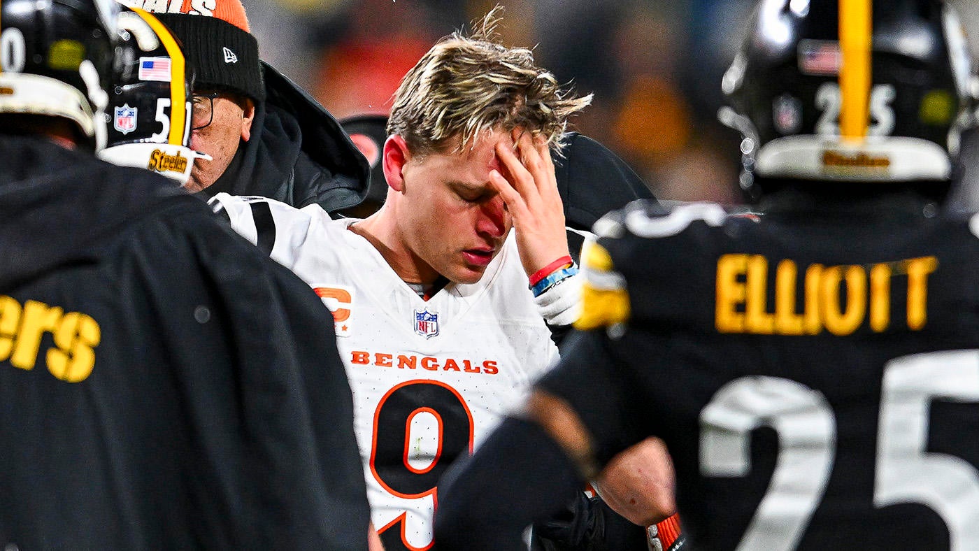 Joe Burrow, Bengals suffer injury scare as QB briefly exits Week 18 matchup after big hit vs. Steelers