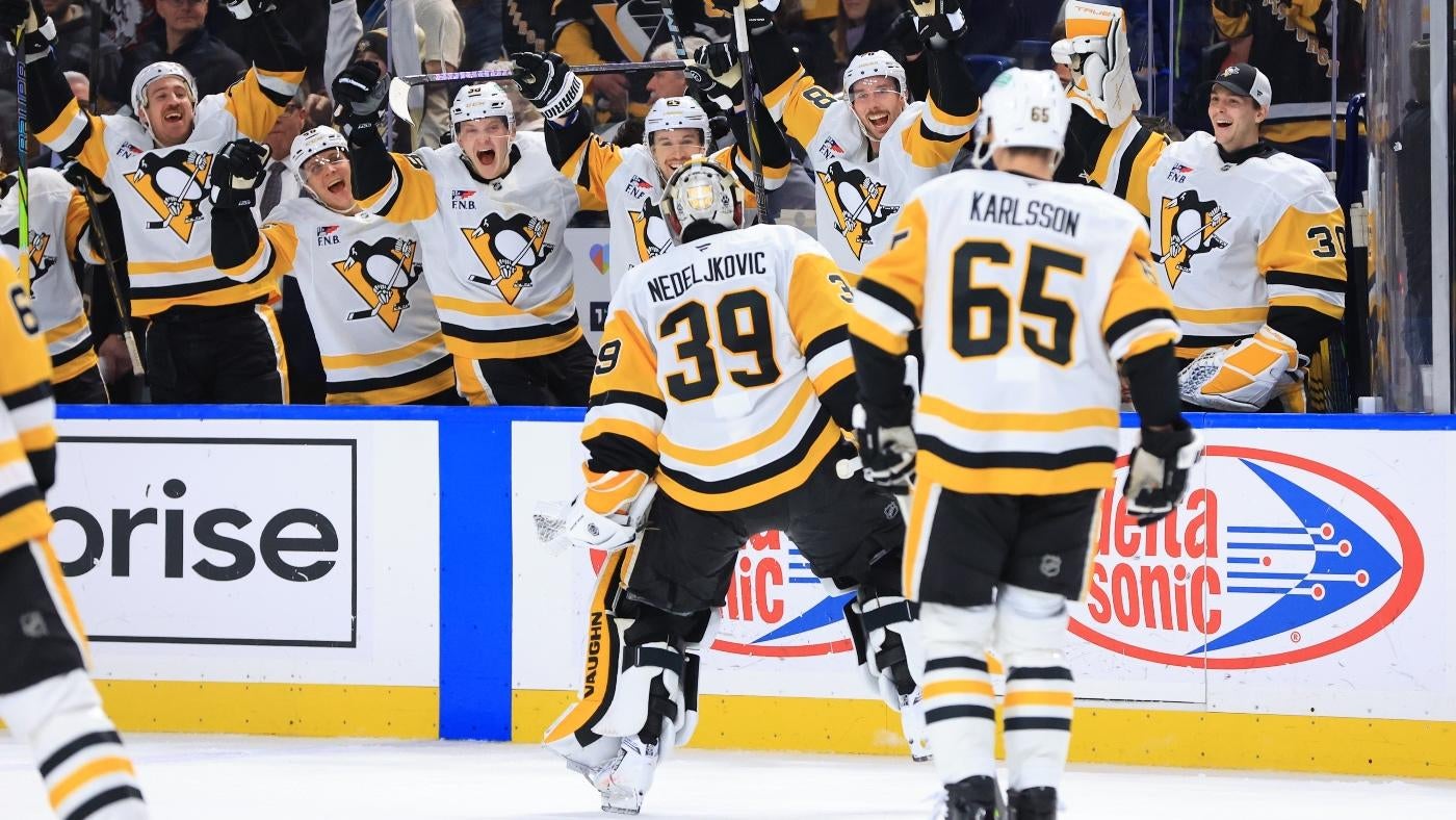 Penguins goalie Alex Nedeljkovic makes NHL history with two-point game against Sabres