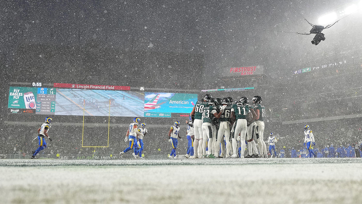 Eagles players discuss snow conditions during win over Rams: 'I rather play on that s----- Brazil field again'